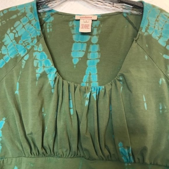 SUNDANCE CATALOGUE Boho Tie-Dyed Empire Tunic - S - Picture 3 of 8